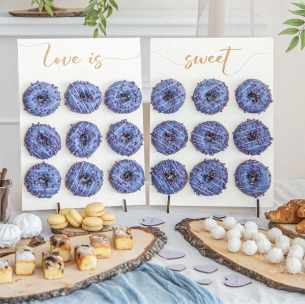 Wedding Decoration Wooden Donut Stand Wall Dessert Doughnut Table Holder Wedding Mariage Supplies Kid Birthday Party Baby Shower - Image 6