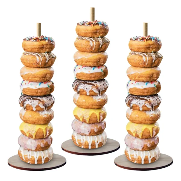 Wedding Decoration Wooden Donut Stand Wall Dessert Doughnut Table Holder Wedding Mariage Supplies Kid Birthday Party Baby Shower - Image 3